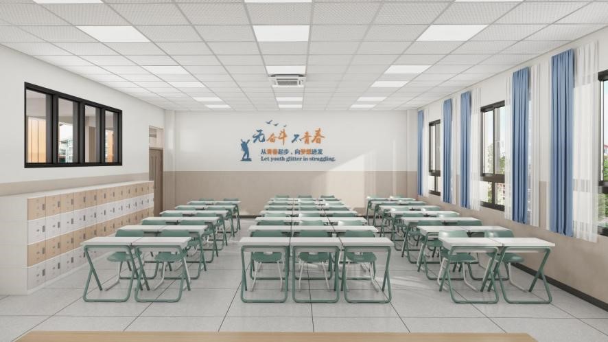 畅想教育|学习空间—新式课桌，，，漂亮校园举行时_金沙8087